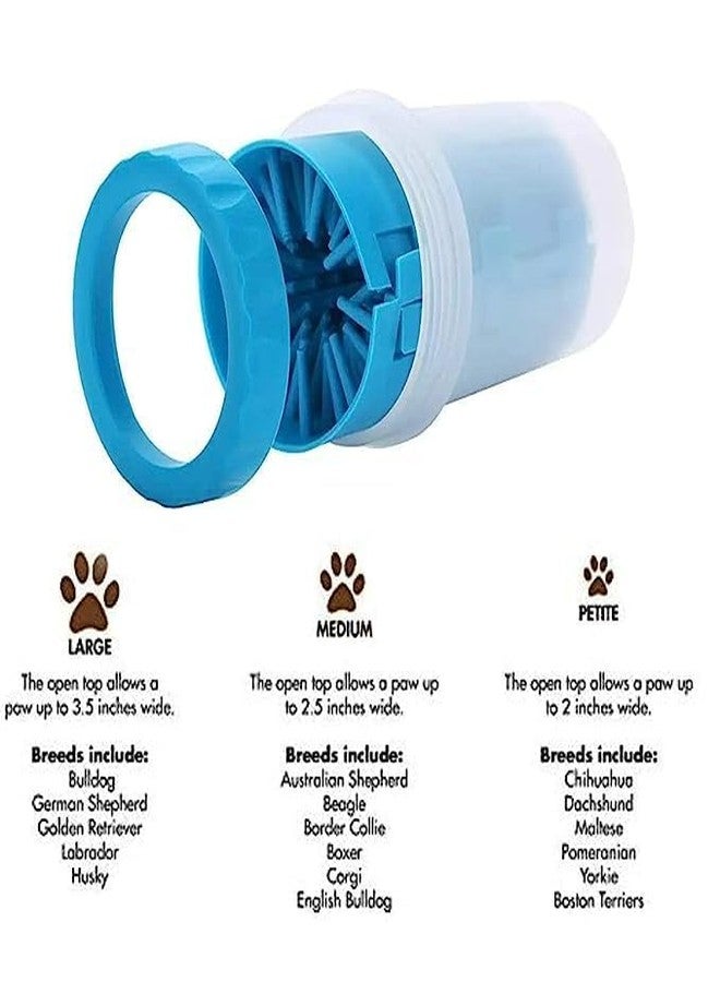 D&C PAWS Portable Pet Grooming Paw Cleaner and Silicone Shampoo Dispenser Bath Brush for Dogs and Puppies (Pack of 2) - Image 2